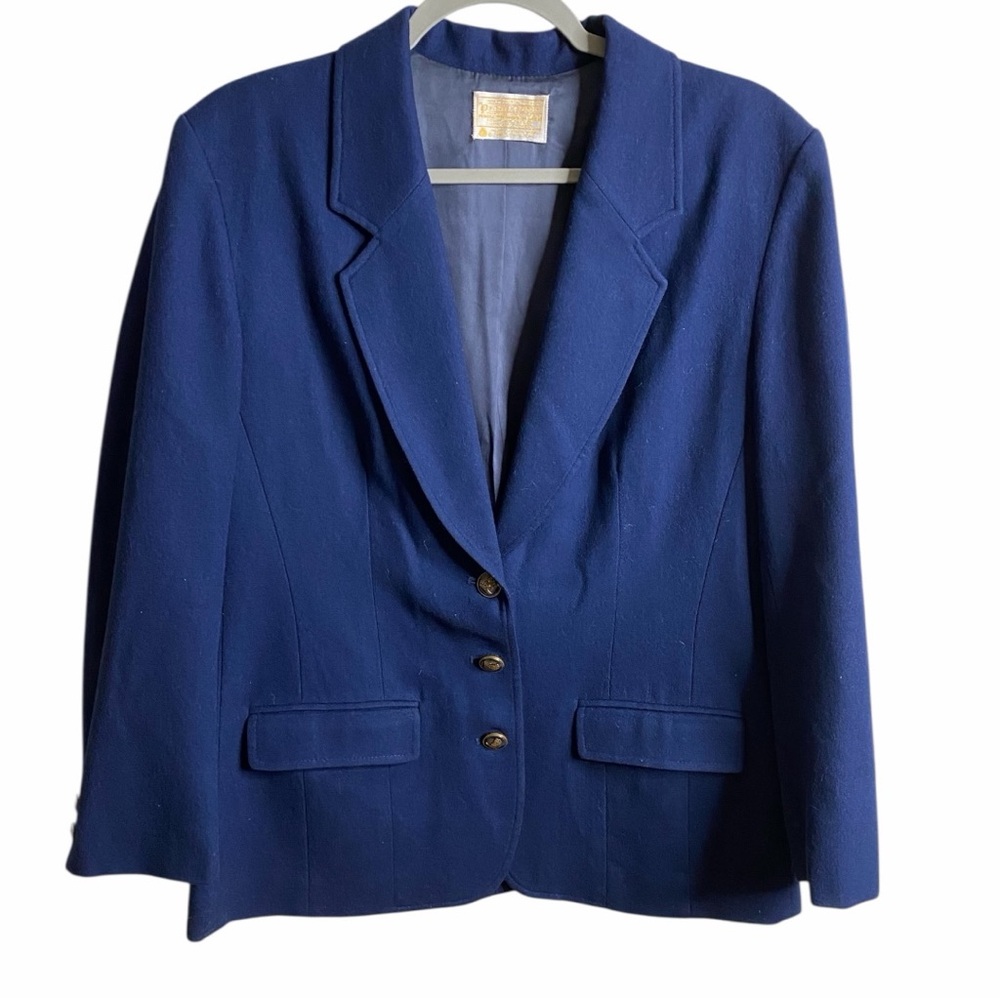 Pendleton Navy Blazer With Button Detail - image 1